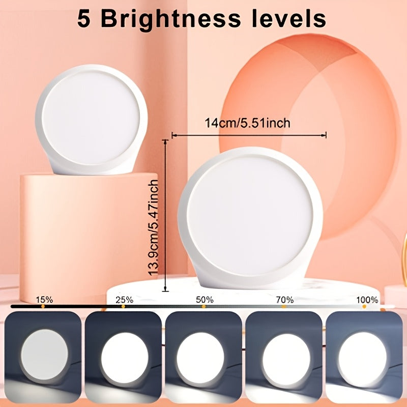 Lampe de bureau luminothérapie LED ronde 10 000 lux sans UV
