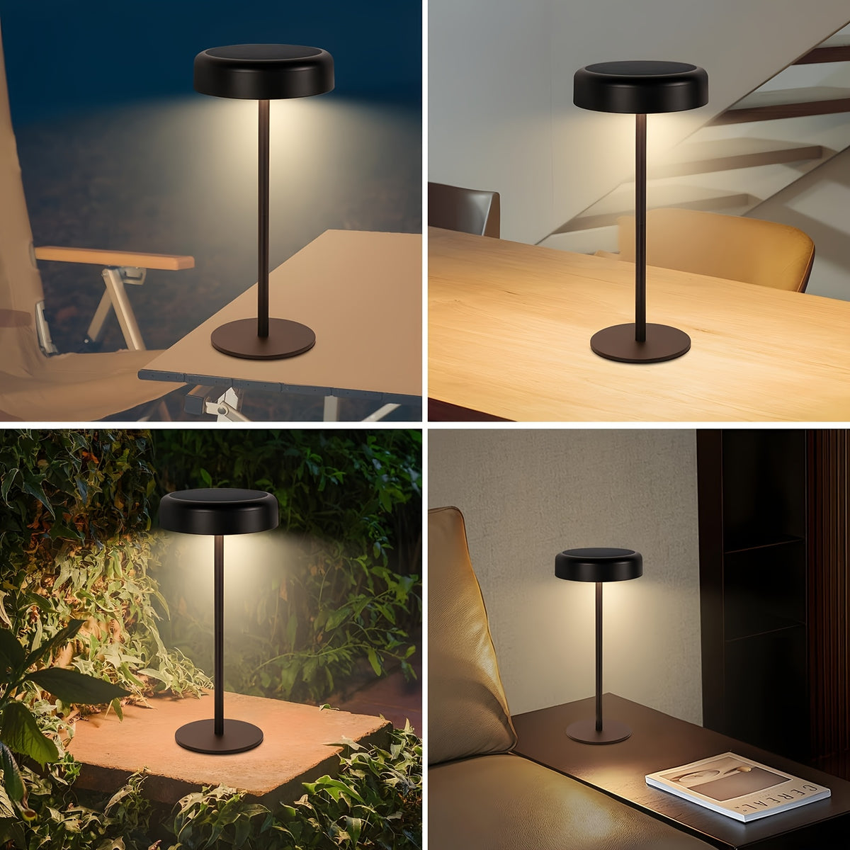Lampe de bureau nomade tactile à trois blancs de 30,6 cm