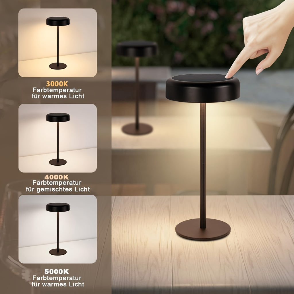 Lampe de bureau nomade tactile à trois blancs de 30,6 cm