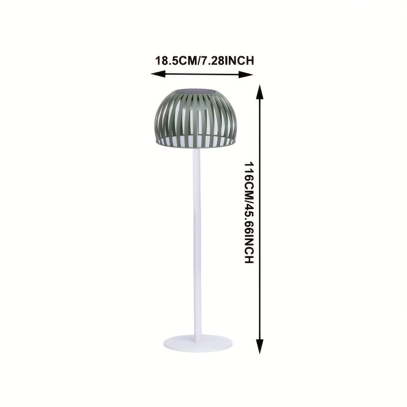 Lampe de bureau sur pied solaire à dôme ajouré, 116 cm en fer