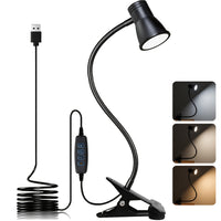 Lampe de bureau à clip en forme de trompette noire