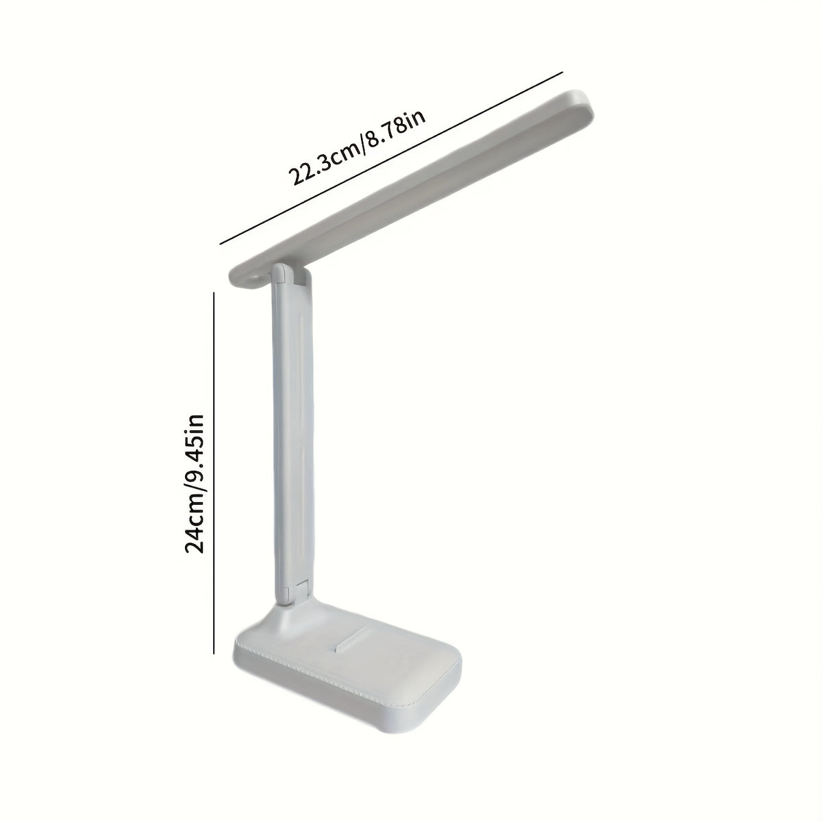 Lampe de bureau pliante avec support de téléphone intégré