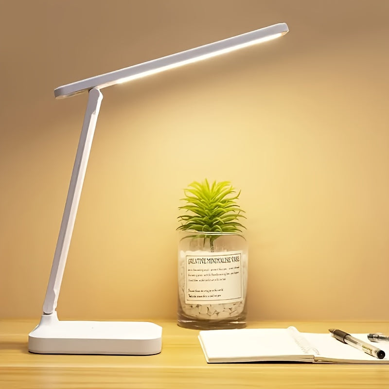 Lampe de bureau pliante avec support de téléphone intégré