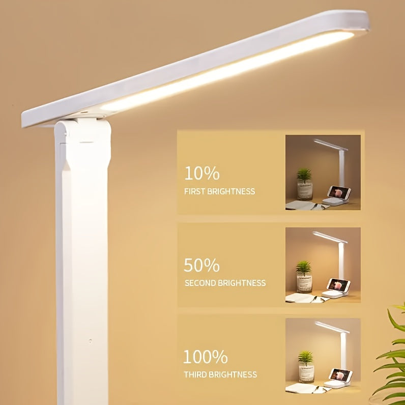 Lampe de bureau pliante avec support de téléphone intégré