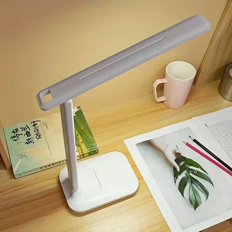 Lampe de bureau pliante avec support de téléphone intégré