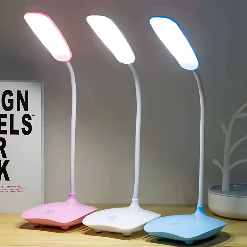 Lampe de bureau portable à tige souple, socle plat 10 cm