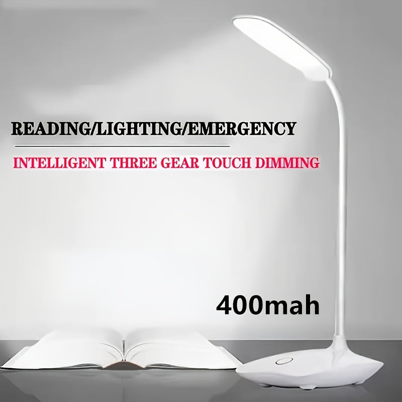 Lampe de bureau portable à tige souple, socle plat 10 cm