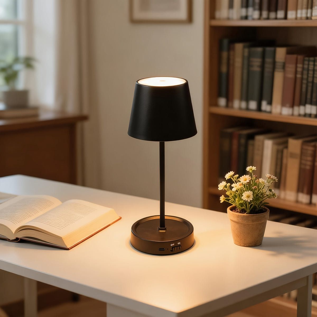 Lampe de bureau sans fil à poser de 26 cm, trois coloris