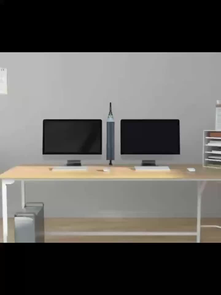 Lampe de bureau USB à pince col de cygne noire 50 cm 96 LED