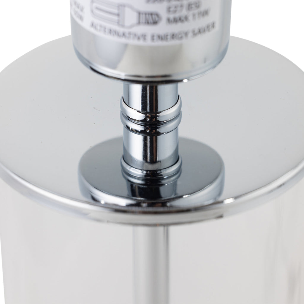 Pied de lampe de bureau colonne verre - Base chromée — photo 4