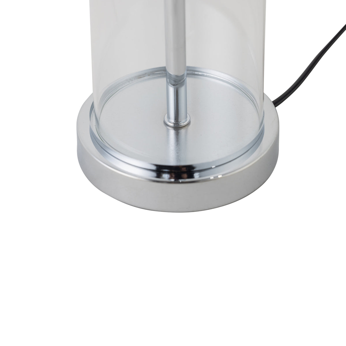 Pied de lampe de bureau colonne verre - Base chromée — photo 5