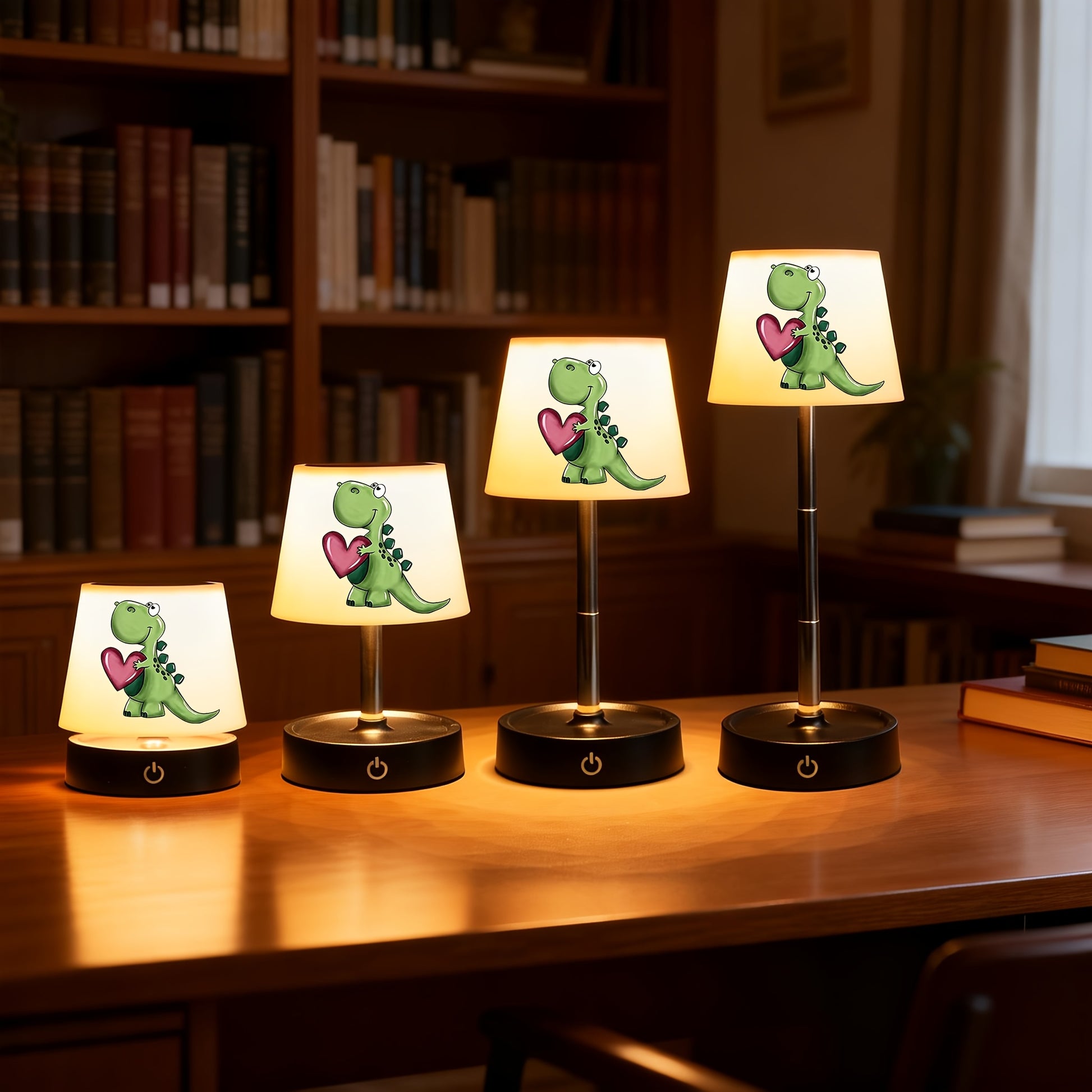 Lampe de bureau rechargeable dinosaure lampe dambiance  hauteur rglable lumire LED adapte  la maison et au bureau un cadeau parfait pour la famille et les amis