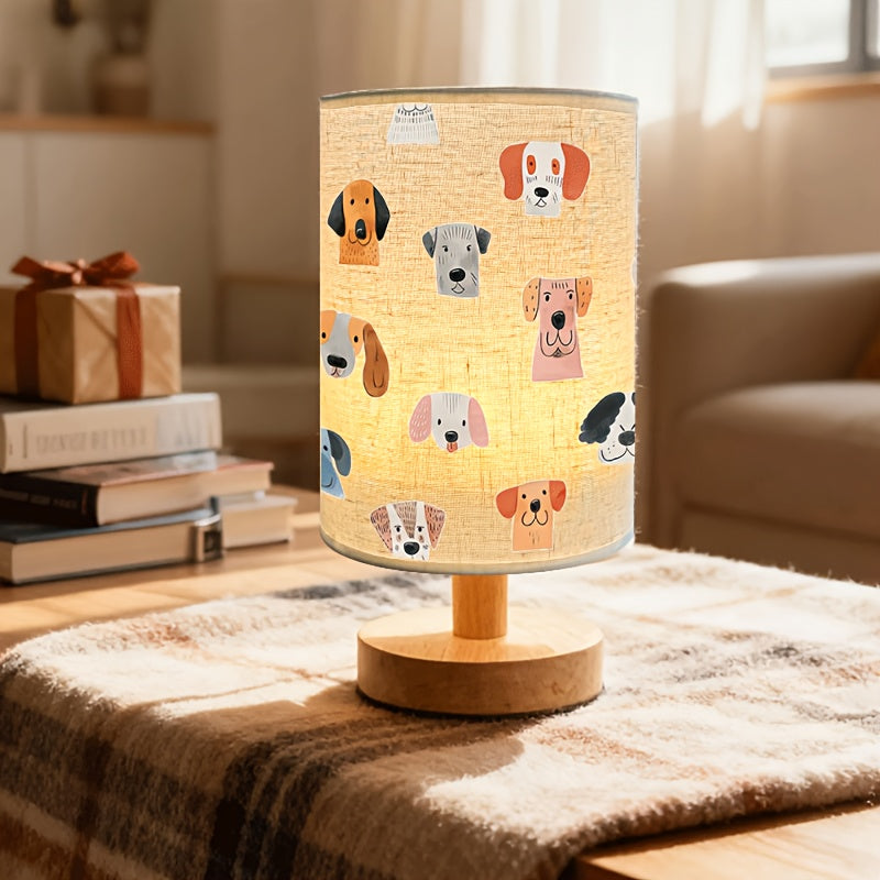 Lampe de Table dAmbiance Imprime avec Motif Patchwork Portrait Color pour Chien Idal pour Salon Salle  Manger clairage Intrieur Bureau Avec AbatJour Dcoration Accent Lumineux Cadeau Thanksgiving Nol Halloween