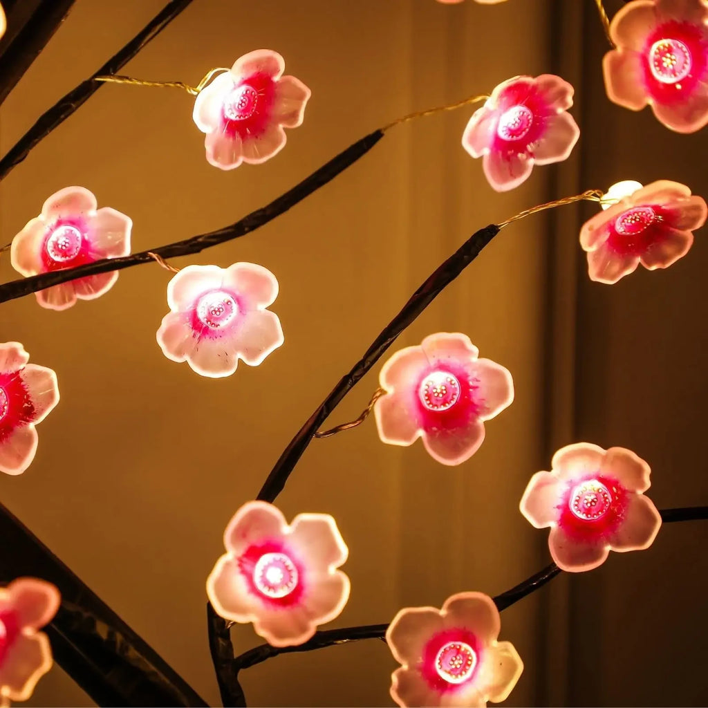 Veilleuse arbre lumineux - Fleurs de cerisier LED roses — photo 2