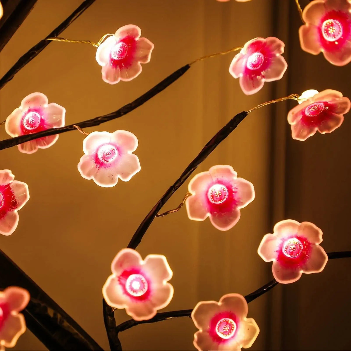 Veilleuse arbre lumineux - Fleurs de cerisier LED roses — photo 2