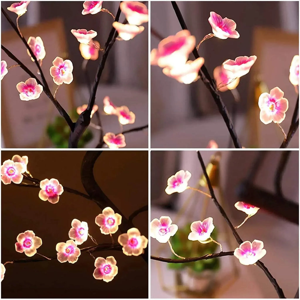 Veilleuse arbre lumineux - Fleurs de cerisier LED roses — photo 4