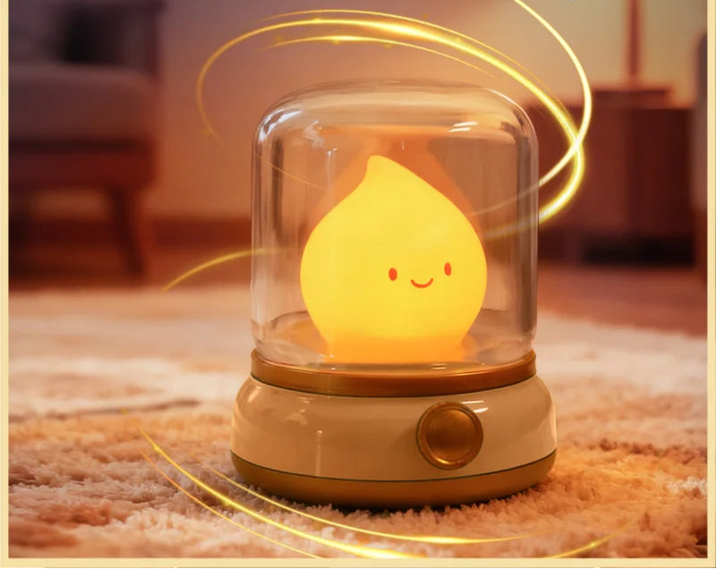 Veilleuse bougie LED sous cloche de verre - Lueur chaude — photo 2