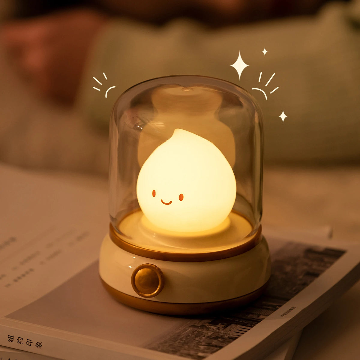 Veilleuse bougie LED sous cloche de verre - Lueur chaude — photo 3 Image