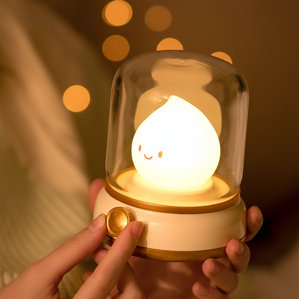 Veilleuse bougie LED sous cloche de verre - Lueur chaude — photo 6