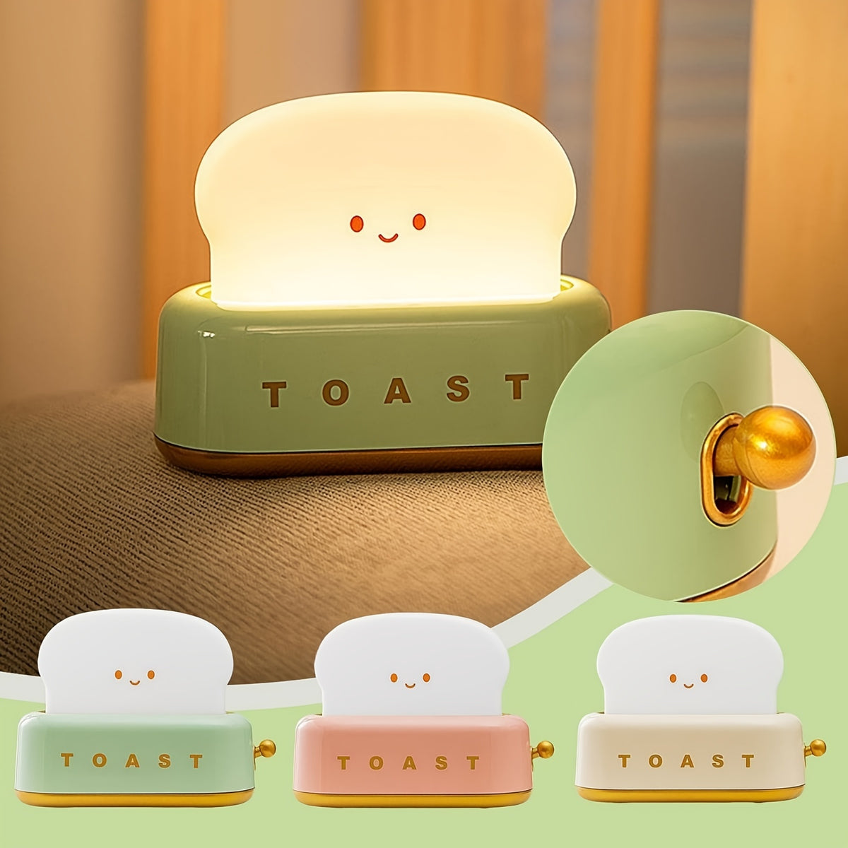 Veilleuse enfant grille-pain LED sans fil - Lampe déco toast — photo 7 Image