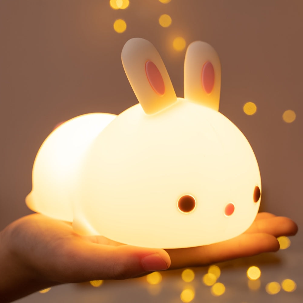 Veilleuse enfant lapin tactile - Lampe de chevet minuterie — photo 1