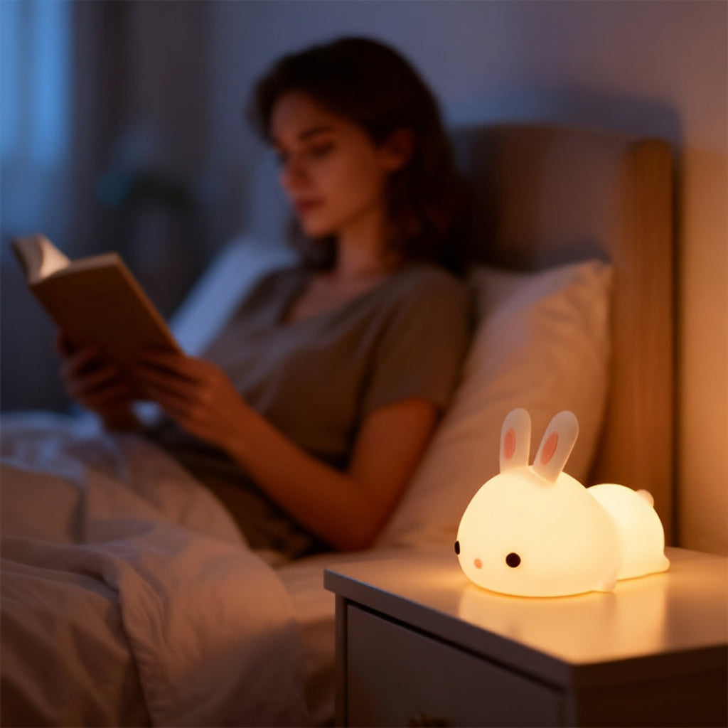 Veilleuse enfant lapin tactile - Lampe de chevet minuterie — photo 4 Image