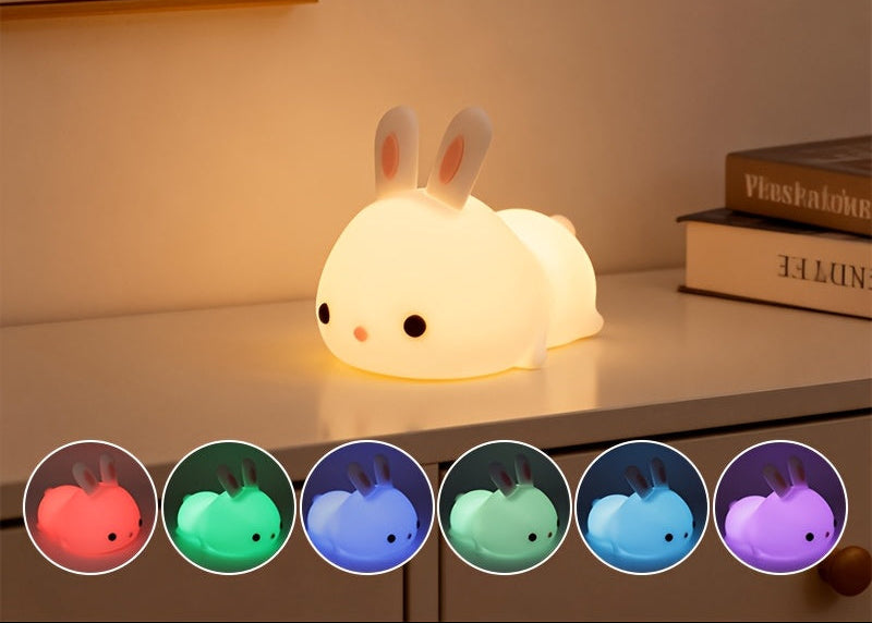 Veilleuse enfant lapin tactile - Lampe de chevet minuterie — photo 5