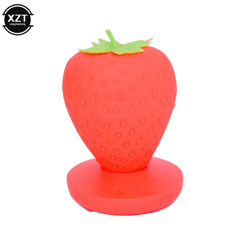Veilleuse fraise en silicone - Lampe LED tactile à variateur — photo 4