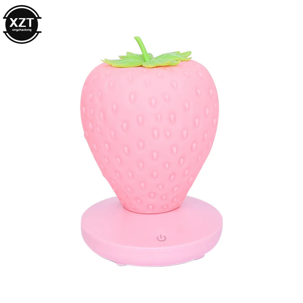 Veilleuse fraise en silicone - Lampe LED tactile à variateur — photo 5